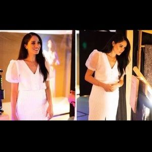 Topshop off white blouse